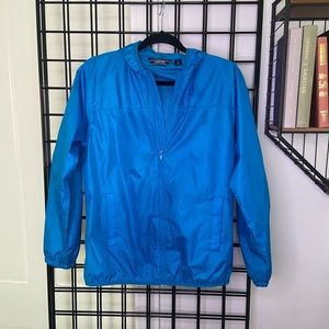 Lands end Large blue rain jacket